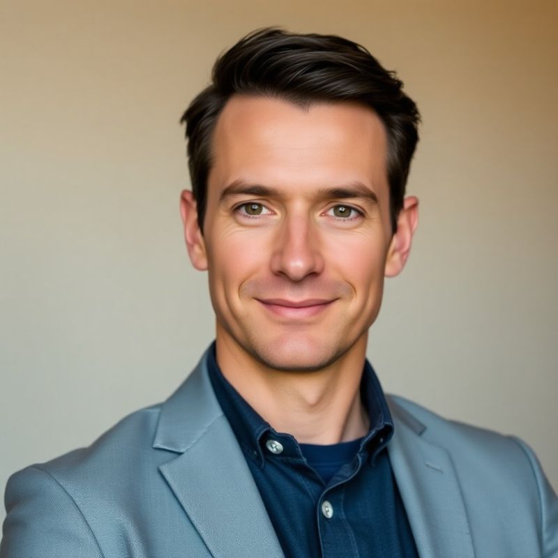 Portret Piotra Dąbrowskiego, koordynatora projektów